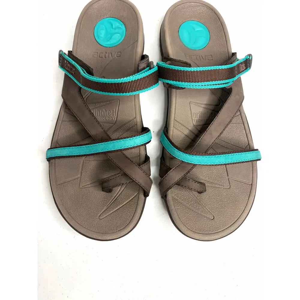 Vionic Mojave Women's Sandals EU 39 Chocolate Brown/Teal Arch Support Outdoors